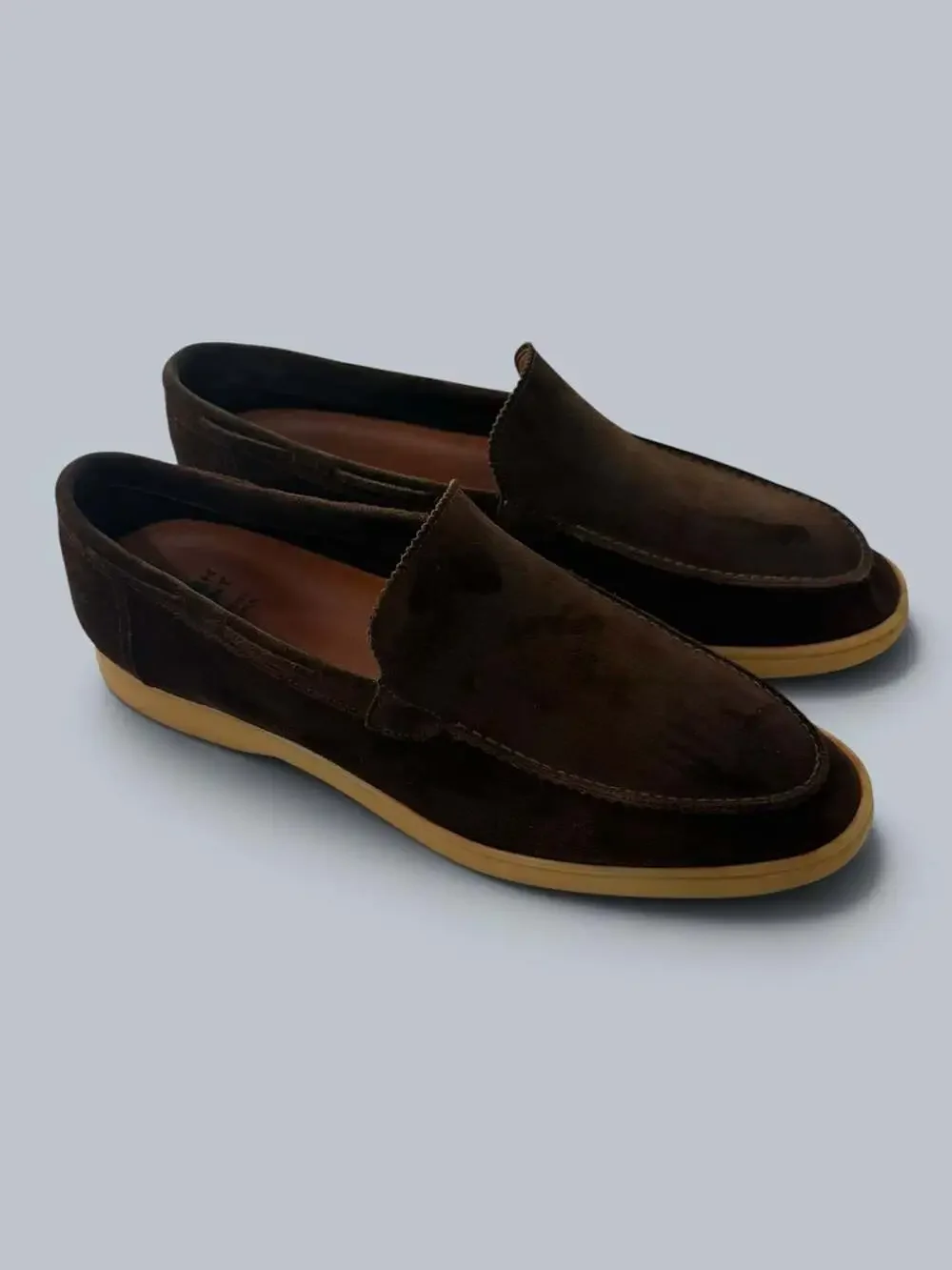 Aurelien Chocolate Brown Suede Yacht Loafer Sz 11US 44EU